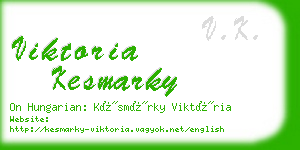 viktoria kesmarky business card